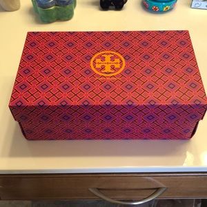 Never Worn, Navy Velvet Tory Burch Loafers.